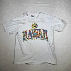 Teejay Hawaii Hanauma Bay Fish Graphic T Shirt White Size Medium